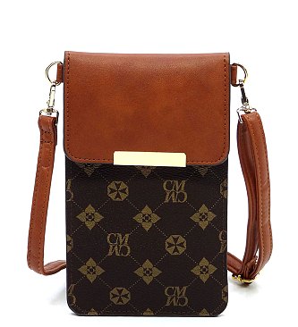 CM Monogram Cell Phone Purse Crossbody Bag