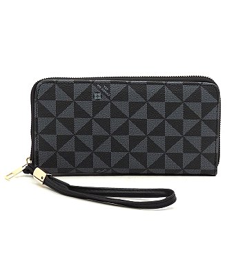 Monogram Zip Around Wallet Wristlet