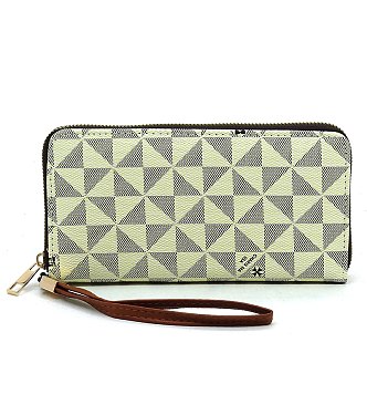 Monogram Zip Around Wallet Wristlet