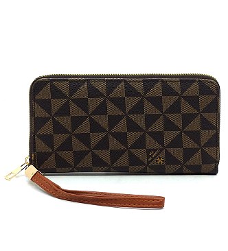 Monogram Zip Around Wallet Wristlet