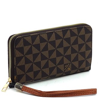 Monogram Zip Around Wallet Wristlet