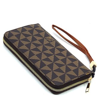 Monogram Zip Around Wallet Wristlet