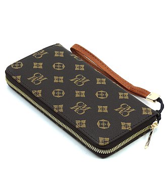 Monogram Zip Around Wallet Wristlet