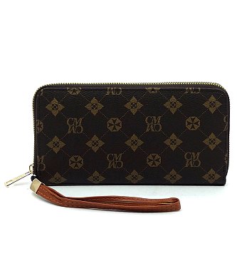 Monogram Zip Around Wallet Wristlet