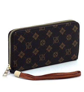 Monogram Zip Around Wallet Wristlet