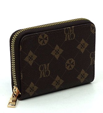 CM Monogrammed Accordion Card Holder Wallet