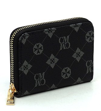 CM Monogrammed Accordion Card Holder Wallet