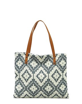 Aztec Tribal Canvas Shopper