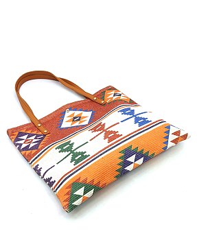 Aztec Tribal Canvas Shopper