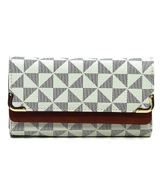 PM Monogram Tri-fold Clutch Wallet Cell Phone Wallet