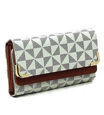 PM Monogram Tri-fold Clutch Wallet Cell Phone Wallet