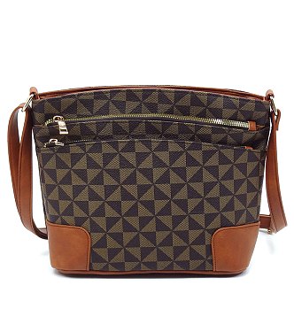 PM Monogram Multi Zip Pocket Crossbody Bag