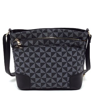 PM Monogram Multi Zip Pocket Crossbody Bag