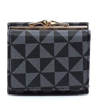 PM Monogram Kiss Lock Tri-fold Wallet