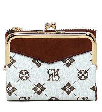 CM Monogram Bifold Kiss Lock Wallet