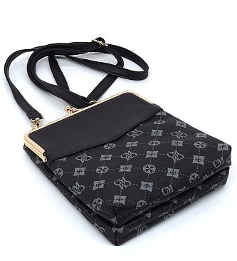 CM Monogram Kiss Lock Crossbody Bag