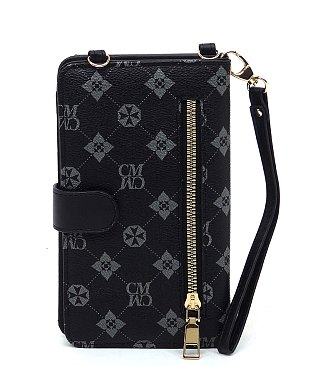 CM Monogram Bifold Wallet Crossbody Cell Phone Case