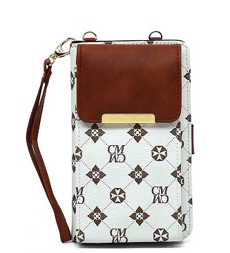 CM Monogram Bifold Wallet Crossbody Cell Phone Case