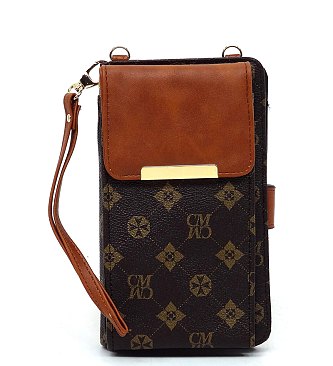 CM Monogram Bifold Wallet Crossbody Cell Phone Case