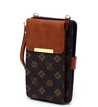 CM Monogram Bifold Wallet Crossbody Cell Phone Case