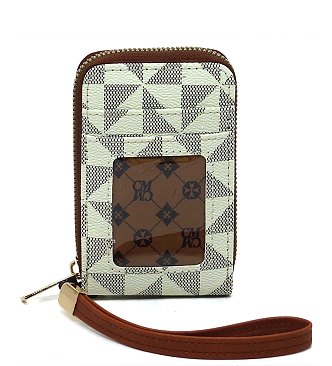 PM Monogram Accordion Card Holder Wallet Wristlet