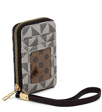 PM Monogram Accordion Card Holder Wallet Wristlet