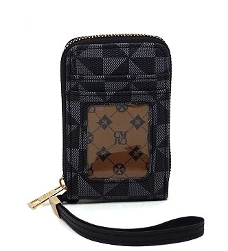 PM Monogram Accordion Card Holder Wallet Wristlet