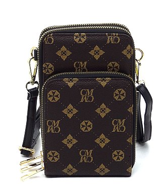 Monogrammed Crossbody Bag Cell Phone Purse