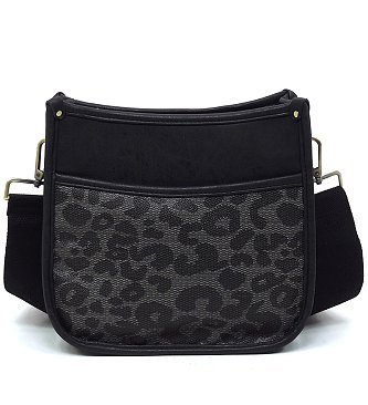 Leopard Colorblock Hobo Crossbody Bag