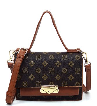 CM Monogram Push Lock Flap Crossbody Bag