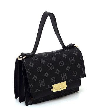 CM Monogram Push Lock Flap Crossbody Bag