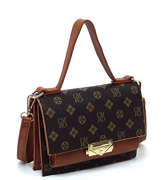 CM Monogram Push Lock Flap Crossbody Bag