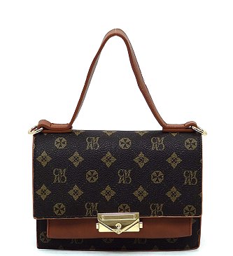 CM Monogram Push Lock Flap Crossbody Bag