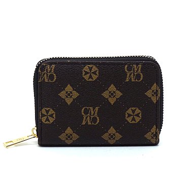 CM Monogrammed Accordion Card Holder Wallet