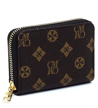 CM Monogrammed Accordion Card Holder Wallet