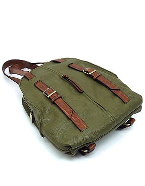 Pebbled 2-Tone Convertible Backpack