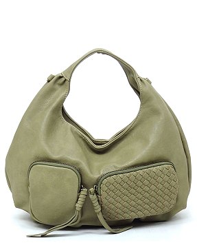 Fashion Woven Pocket Shoulder Bag Hobo