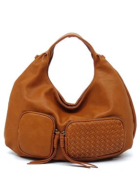 Fashion Woven Pocket Shoulder Bag Hobo