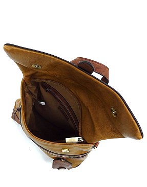 2-Tone Buckle Flap Convertible Backpack