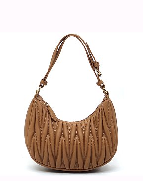 Chevron Quilted Shoulder Bag Hobo