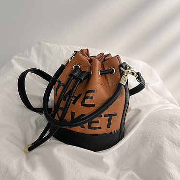 "The Bucket " Draw String Shoulder Bag