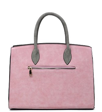 Colorblock Padlock 2-in-1 Satchel