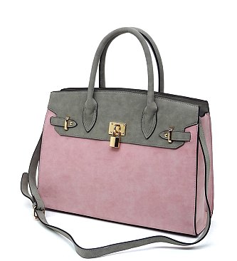 Colorblock Padlock 2-in-1 Satchel