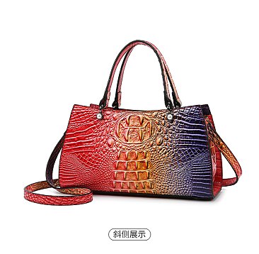 Tie-dyed Croc Multi-Compartment Shoulder Bag