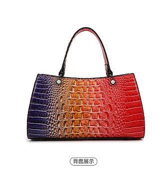 Tie-dyed Croc Multi-Compartment Shoulder Bag