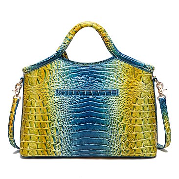 Tie-dyed Croc Satchel-Crossbody Bag