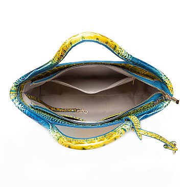 Tie-dyed Croc Satchel-Crossbody Bag