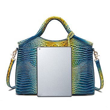 Tie-dyed Croc Satchel-Crossbody Bag