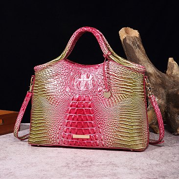 Tie-dyed Croc Satchel-Crossbody Bag