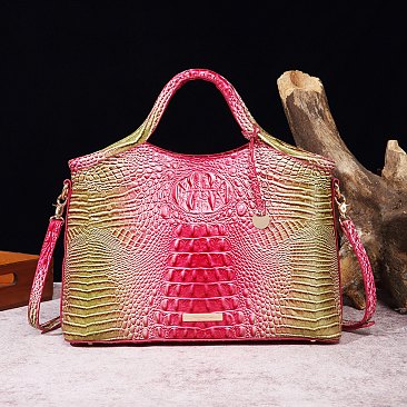 Tie-dyed Croc Satchel-Crossbody Bag